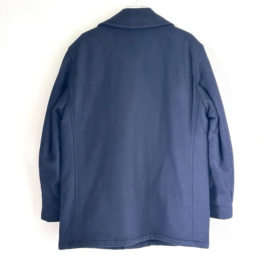 Vintage Perry Ellis Portfolio Navy Blue Men’s Pea Coat